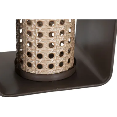 LATARNIA IRON-RATTAN 16x13x20 cm MIN 2